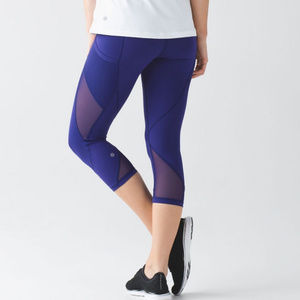 Lululemon Fast as Light Crop in Emperor Blue